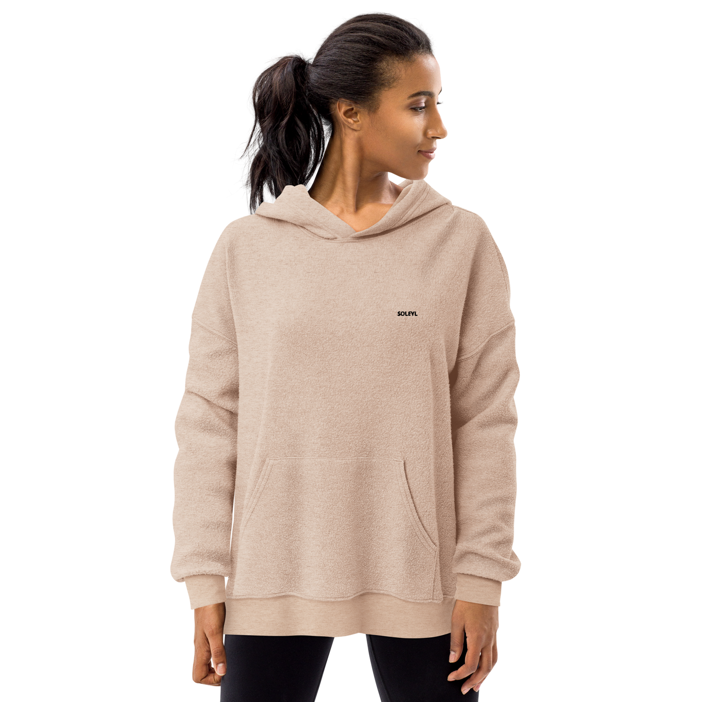 Soleyl Plain - Unisex sueded fleece hoodie