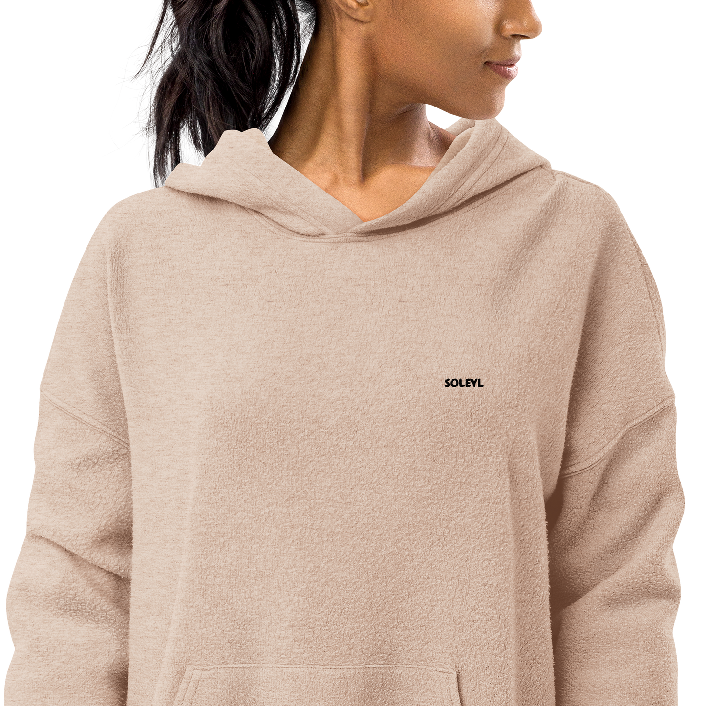 Soleyl Plain - Unisex sueded fleece hoodie